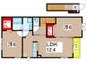 フォレストⅦ 2LDKの間取り