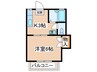 メゾンド－ルⅡ 1Kの間取り