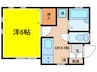ドルチェ高田 1DKの間取り