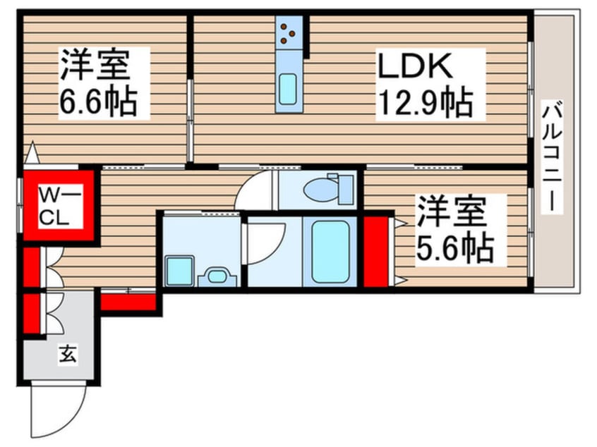間取図 MILLE　TWA　氷川町