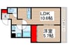 MILLE　TWA　氷川町 1LDKの間取り