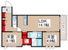 MILLE　TWA　氷川町 2LDKの間取り