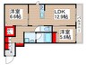 MILLE　TWA　氷川町 2LDKの間取り