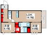 MILLE　TWA　氷川町 2LDKの間取り