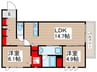 MILLE　TWA　氷川町 2LDKの間取り