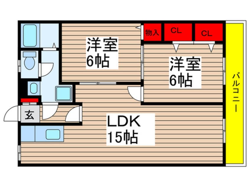 間取図 グリ-ンヒルズ