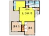 亀谷マンション 2LDKの間取り