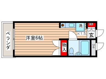 間取図 セザ－ル立川Ｂ館(223)