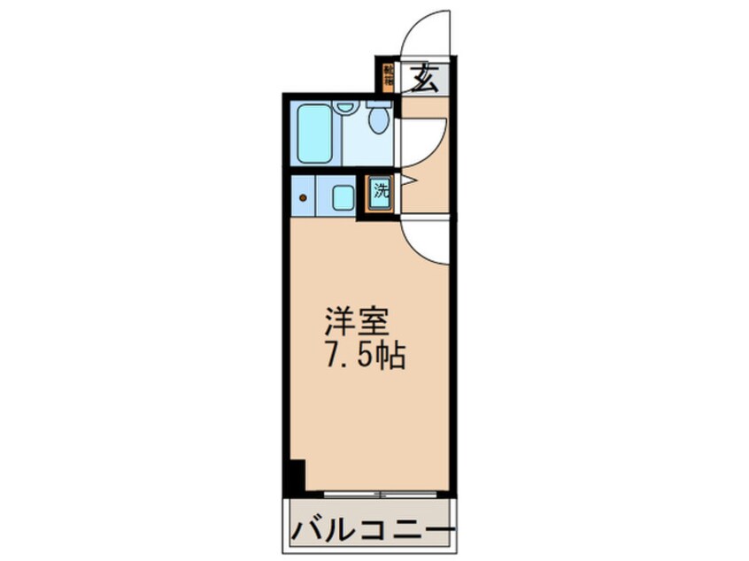 間取図 ﾗｲｵﾝｽﾞﾏﾝｼｮﾝ川崎四谷（４０８）