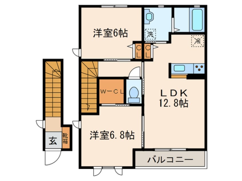 間取図 ホワイトコ－トこざか