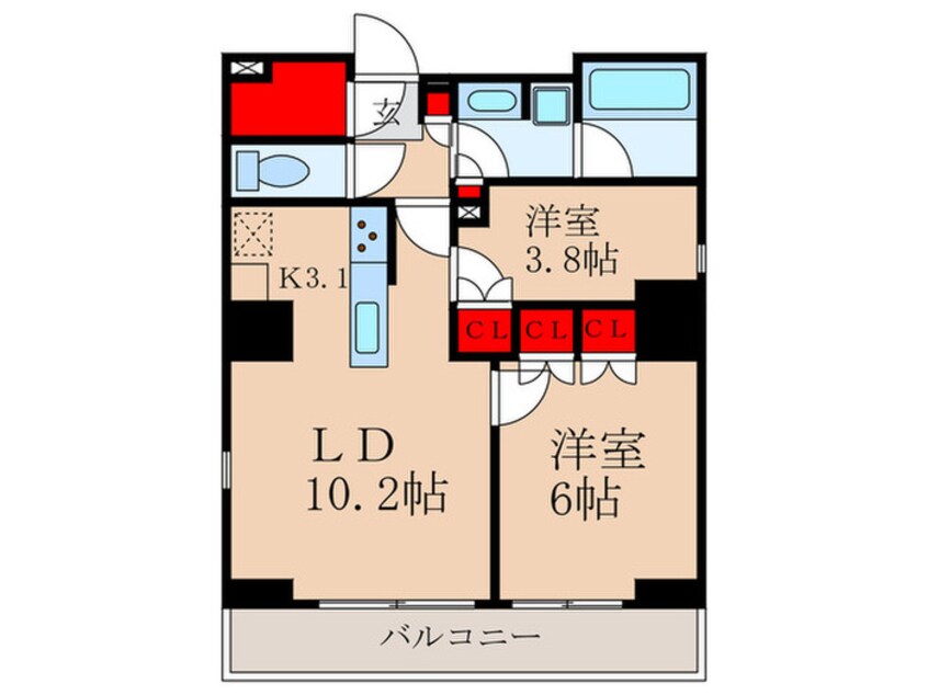 間取図 クレストコート中野