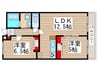ＧＲＡＮＤ　ＰＩＬＩＥＲ 2LDKの間取り