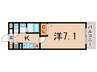 アクシス若宮 1Kの間取り