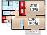 メゾン夢みさき 1LDKの間取り