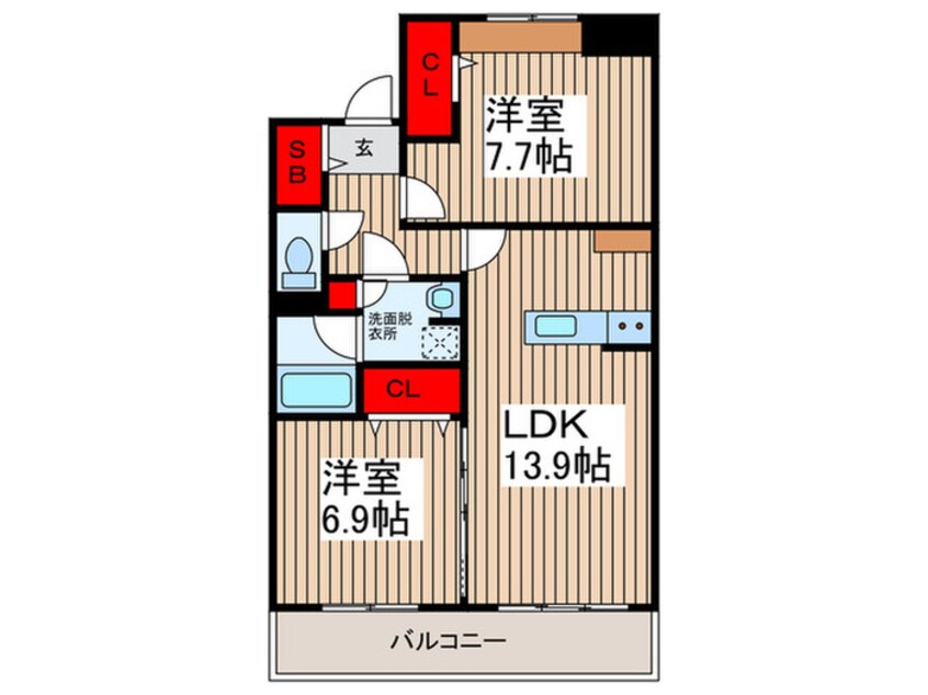 間取図 ロイヤルパークスシーサー南千住