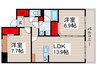 ロイヤルパークスシーサー南千住 2LDKの間取り