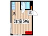 公孫樹館 1Rの間取り