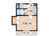エクセレント調布 1Kの間取り