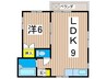 サンライズ港南 1LDKの間取り