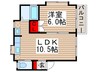 デュアル 1LDKの間取り