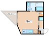 ベイルーム横須賀中央Ⅱ 1Rの間取り