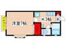 ヒルトップ百合丘 1Kの間取り