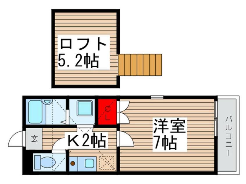 間取図 リバ－ベルのぎく野