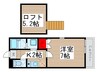 リバ－ベルのぎく野 1Kの間取り