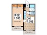 不二ハイツ 1DKの間取り