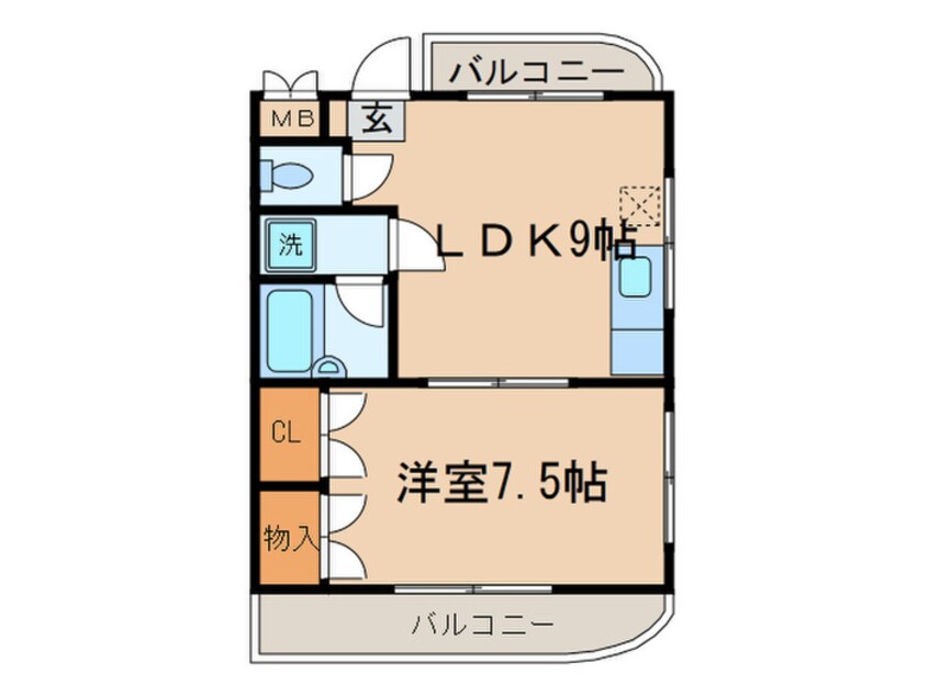 間取図 マツイチサンパレスＮＯ６