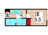 マロンフラッツ北綾瀬 1Kの間取り