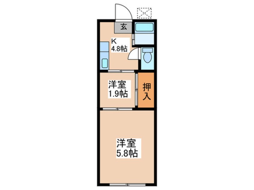 間取図 フローラルハイツお花茶屋