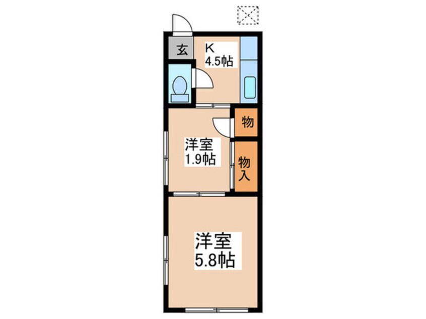 間取図 フローラルハイツお花茶屋