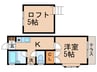 コスモハイツ西新小岩 1Kの間取り