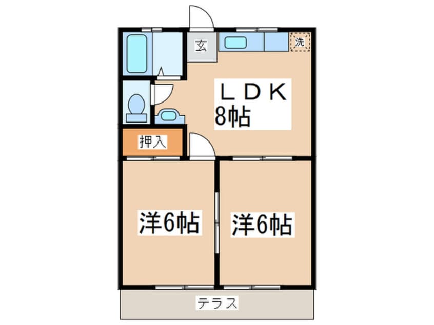 間取図 グレ－スパレスＡ