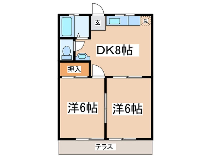 間取図 グレ－スパレスＡ
