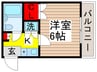 ローズガーデンR１２番館 1Kの間取り