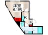 Reberty栗原 1Kの間取り