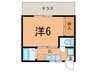 サニーハイム 1Kの間取り