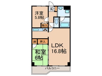 間取図 オ－クレイコ－ト高松 Ⅱ