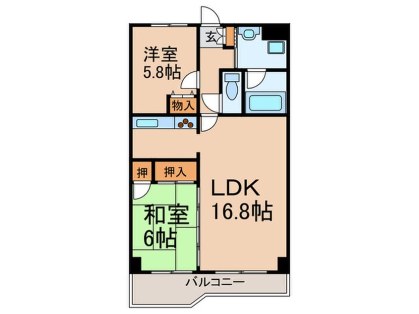間取図 オ－クレイコ－ト高松 Ⅱ