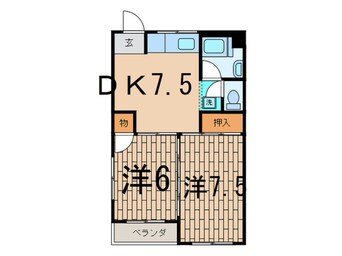 間取図 一の鳥居ハイツ