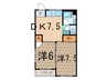 一の鳥居ハイツ 2DKの間取り