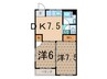 一の鳥居ハイツ 2DKの間取り