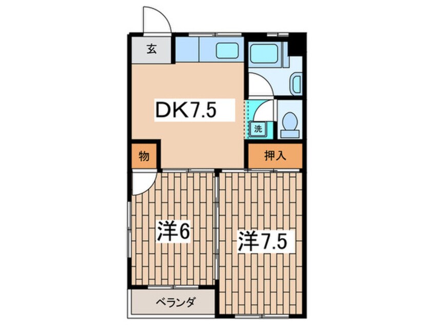 間取図 一の鳥居ハイツ