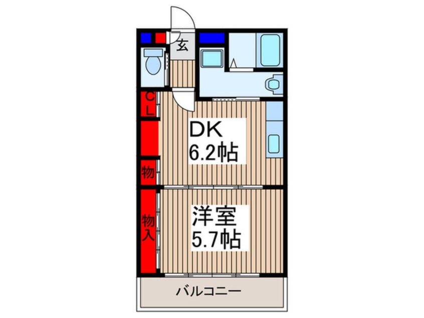 間取図 ハイフィ－ルド浦和６