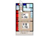 ハイフィ－ルド浦和６ 1DKの間取り
