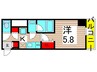 ＤＩＰＳ亀有駅前（1403） 1Kの間取り