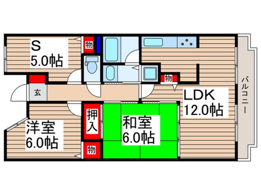 間取図 ダイアパレス上福岡Ⅲ(306)