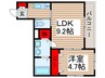 MELDIA南行徳 1LDKの間取り